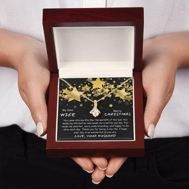 To My Dear Wife - Alluring Beauty Necklace Gift Set - SLDDL0030 - Sunshine Letters Co